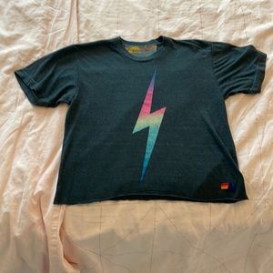 Aviator Nation women’s crop t-shirt - size M - grey - gently used